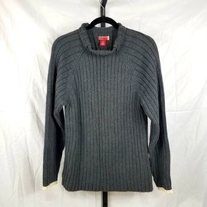 GUESS KNIT LONG SLEEVE SWEATER SIZE L/G GREY